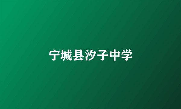 宁城县汐子中学