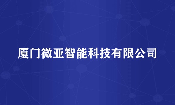 厦门微亚智能科技有限公司