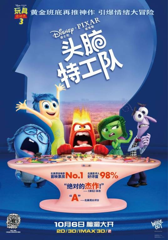 头脑特工队(美国2015彼特·道格特执导的奇幻动画电影)