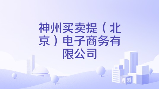 神州买卖提（北京）电子商务有限公司
