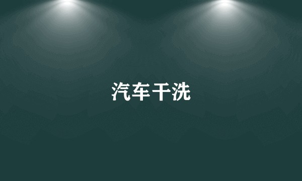 汽车干洗
