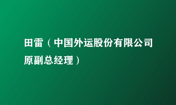 田雷（中国外运股份有限公司原副总经理）