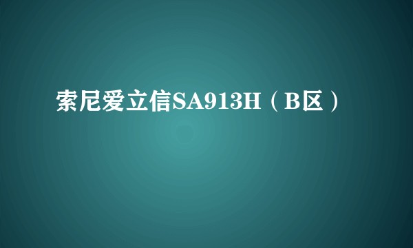 索尼爱立信SA913H（B区）