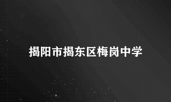 揭阳市揭东区梅岗中学