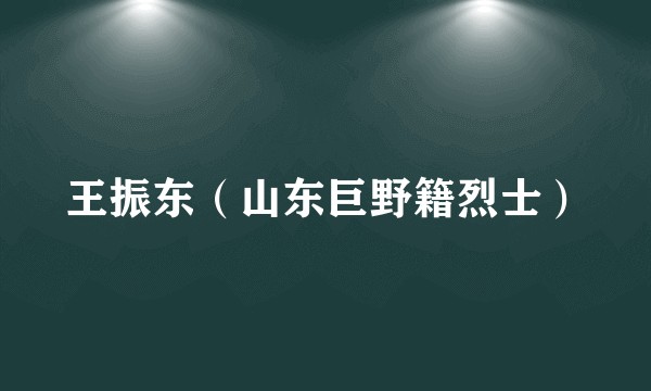 王振东（山东巨野籍烈士）