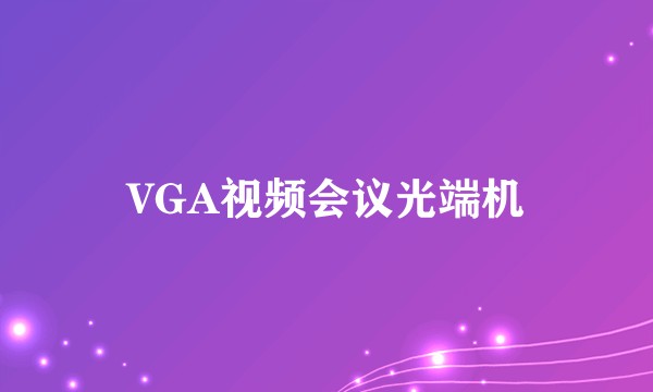 VGA视频会议光端机