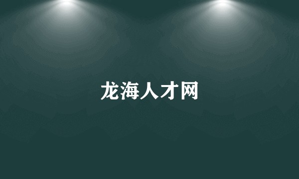 龙海人才网