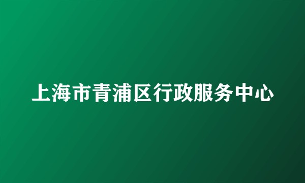 上海市青浦区行政服务中心