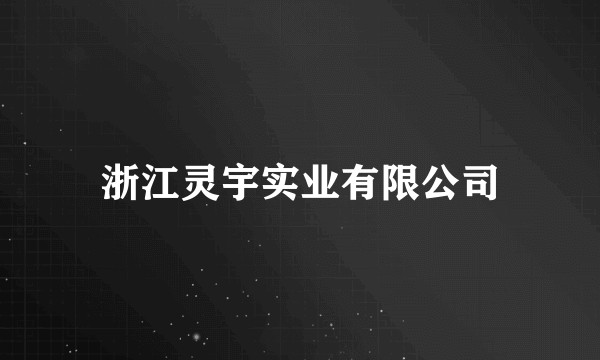 浙江灵宇实业有限公司