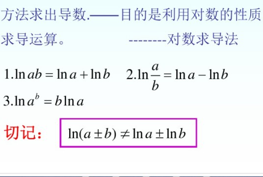 对数导数