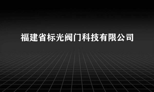 福建省标光阀门科技有限公司