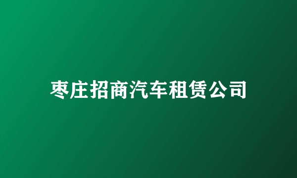 枣庄招商汽车租赁公司