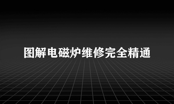 图解电磁炉维修完全精通