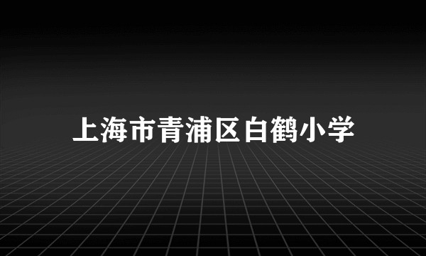 上海市青浦区白鹤小学
