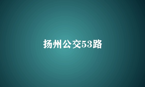 扬州公交53路