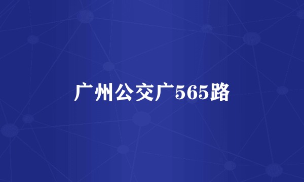 广州公交广565路