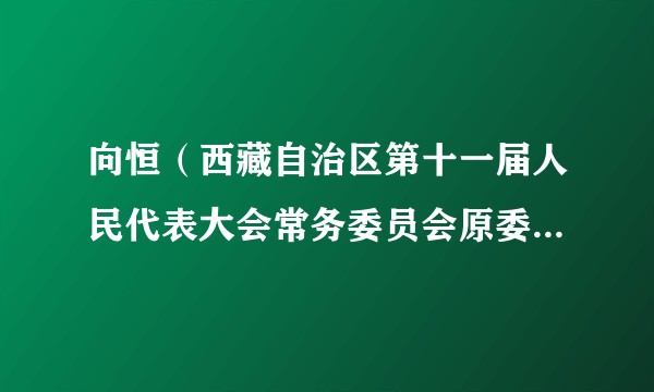 向恒（西藏自治区第十一届人民代表大会常务委员会原委员、自治区人大财政经济委员会原委员）