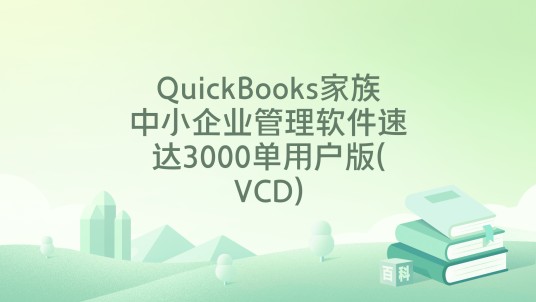 QuickBooks家族中小企业管理软件速达3000单用户版(VCD)