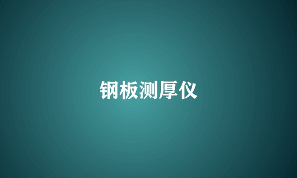 钢板测厚仪