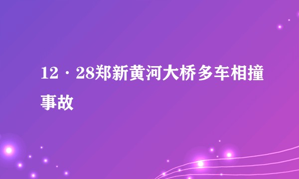 12·28郑新黄河大桥多车相撞事故