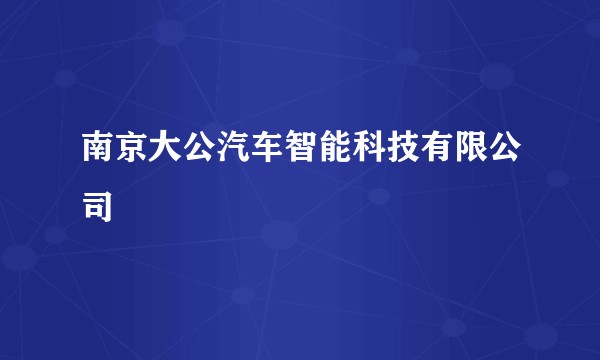 南京大公汽车智能科技有限公司