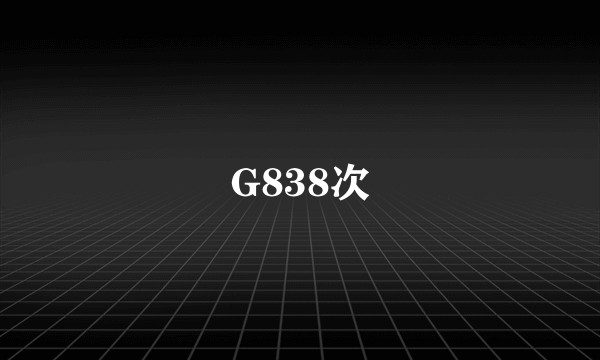 G838次