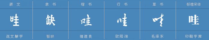 好哇的哇怎么组词