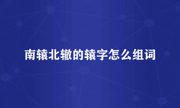 南辕北辙的辕字怎么组词