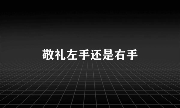 敬礼左手还是右手