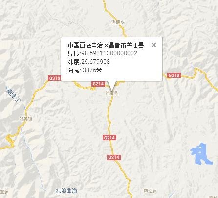 芒康县城海拔多少米