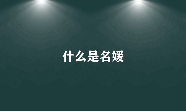 什么是名媛