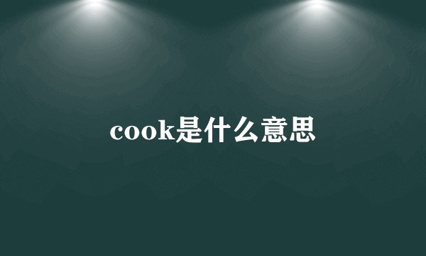 cook是什么意思