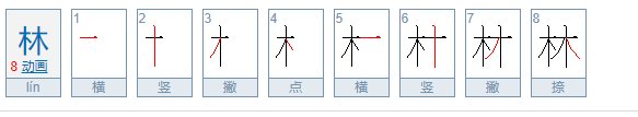 林的笔顺怎么写，有什么含义呢？