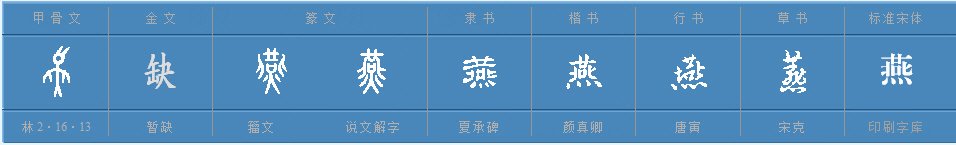燕有什么词语