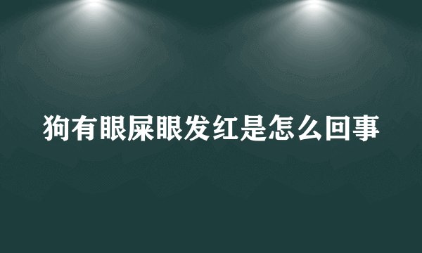 狗有眼屎眼发红是怎么回事