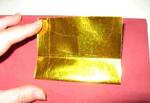 怎么用纸折金条，图解