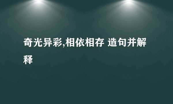 奇光异彩,相依相存 造句并解释