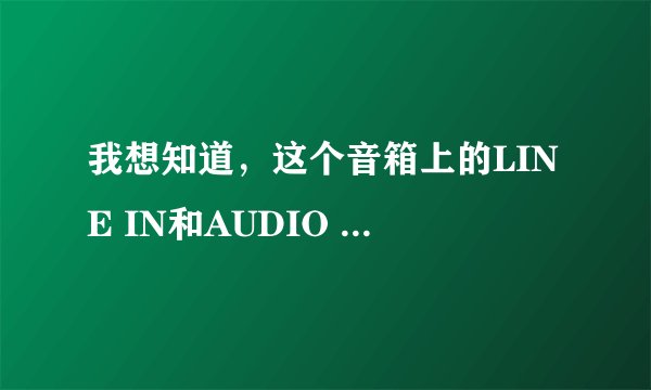 我想知道，这个音箱上的LINE IN和AUDIO IN这两个接口的区别，两个接口的线