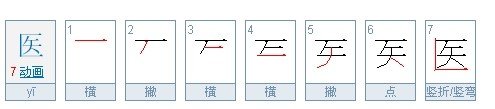 医的笔顺怎么写呀