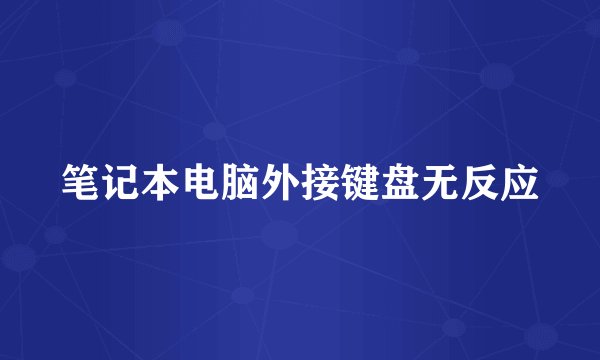 笔记本电脑外接键盘无反应