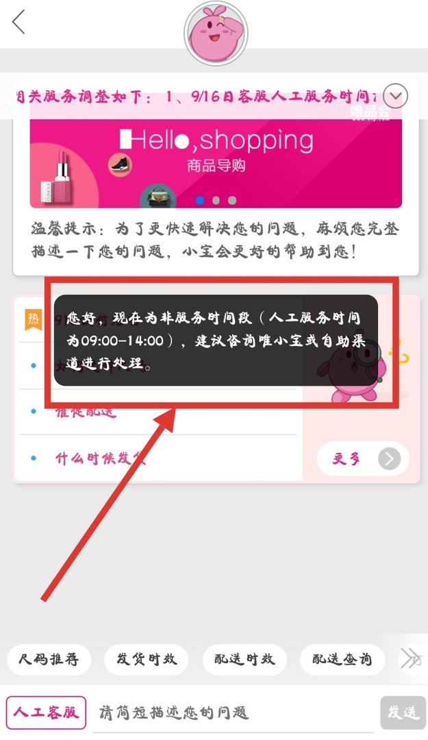 唯品会可以像淘宝一样可以和客服聊天吗？怎么找不到