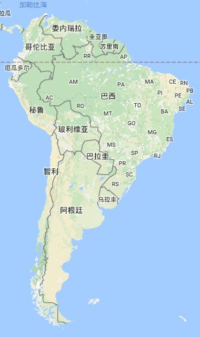 非洲乌拉圭在地球仪的哪里?