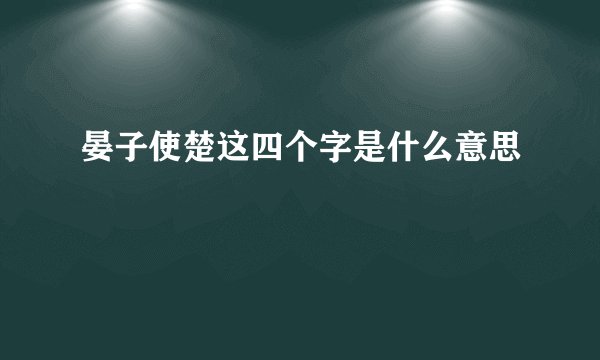 晏子使楚这四个字是什么意思