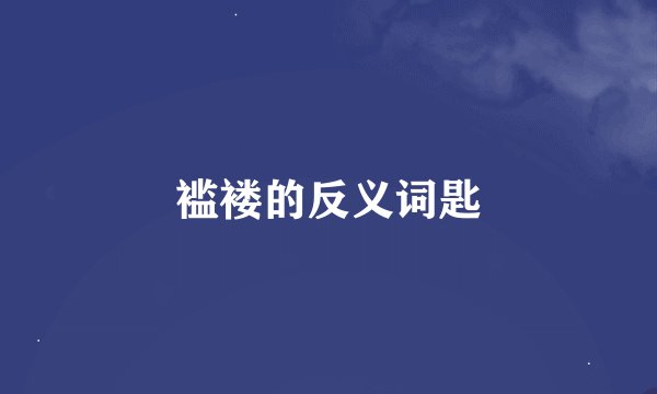 褴褛的反义词匙