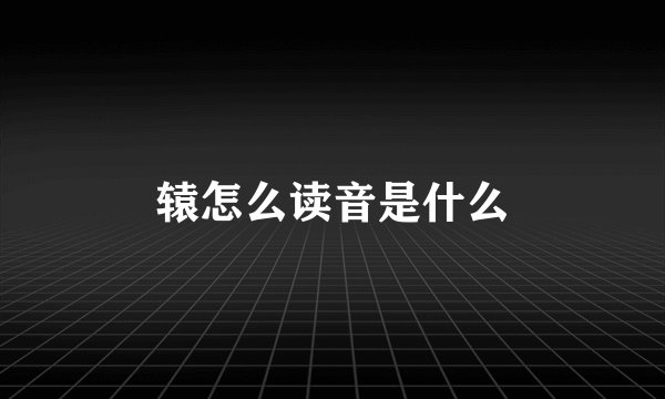 辕怎么读音是什么