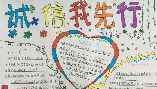 诚信手抄报的内容