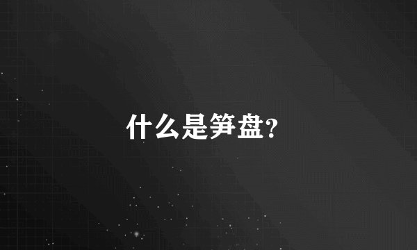 什么是笋盘？