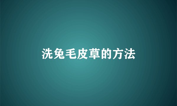 洗兔毛皮草的方法
