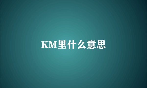 KM里什么意思