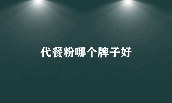代餐粉哪个牌子好